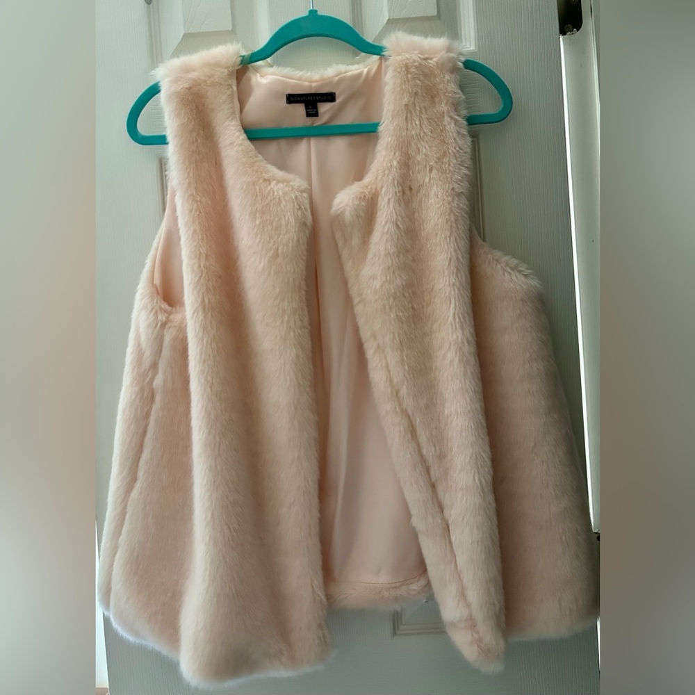 Pink Faux Fur Vest